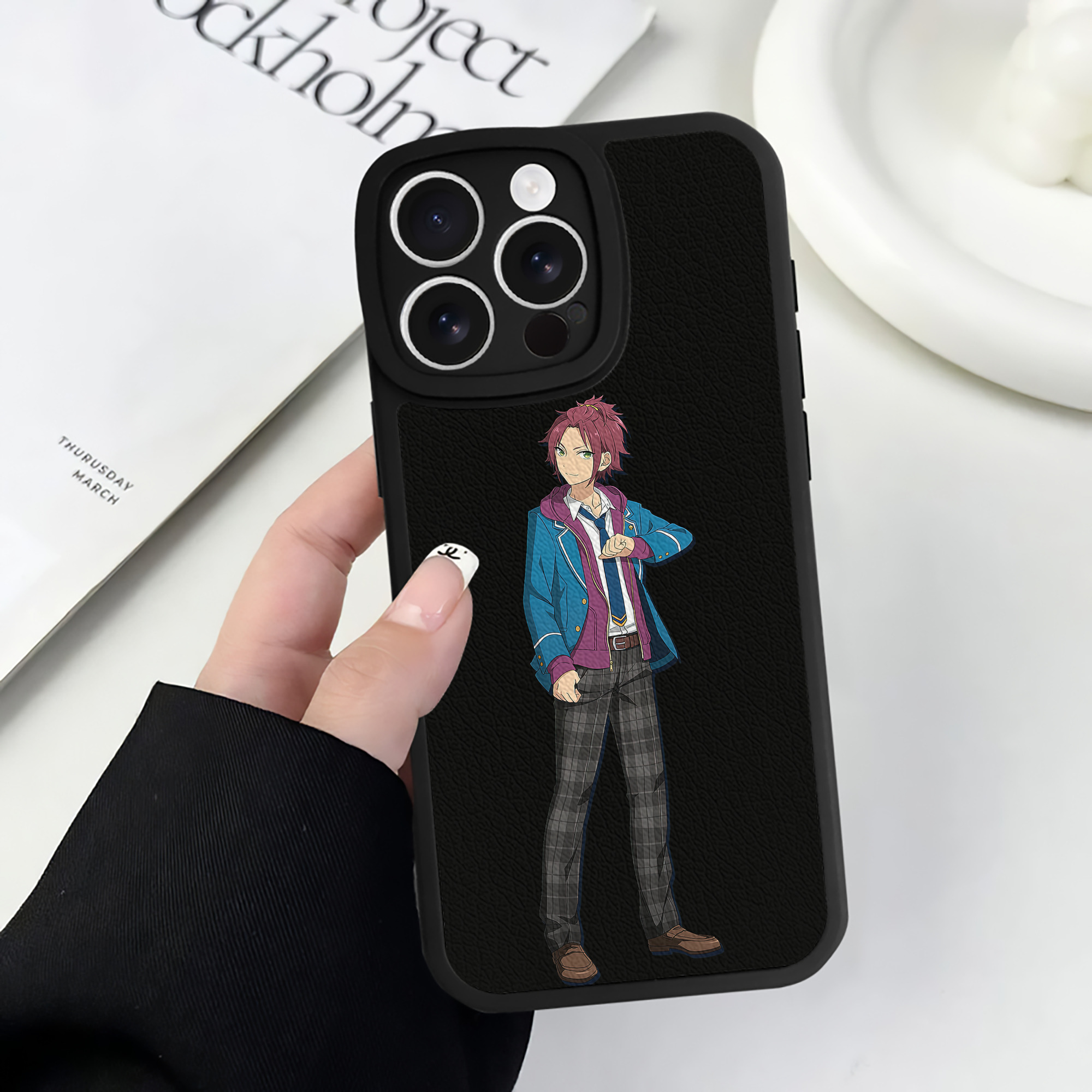 （画像用） あんさんぶるスターズ! Ensemble Stars 【iPhone 16シリーズ対応】シリコンスマホケース（レザー調） 材質：シリコン